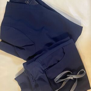 Figs Navy Blue Scrub Set